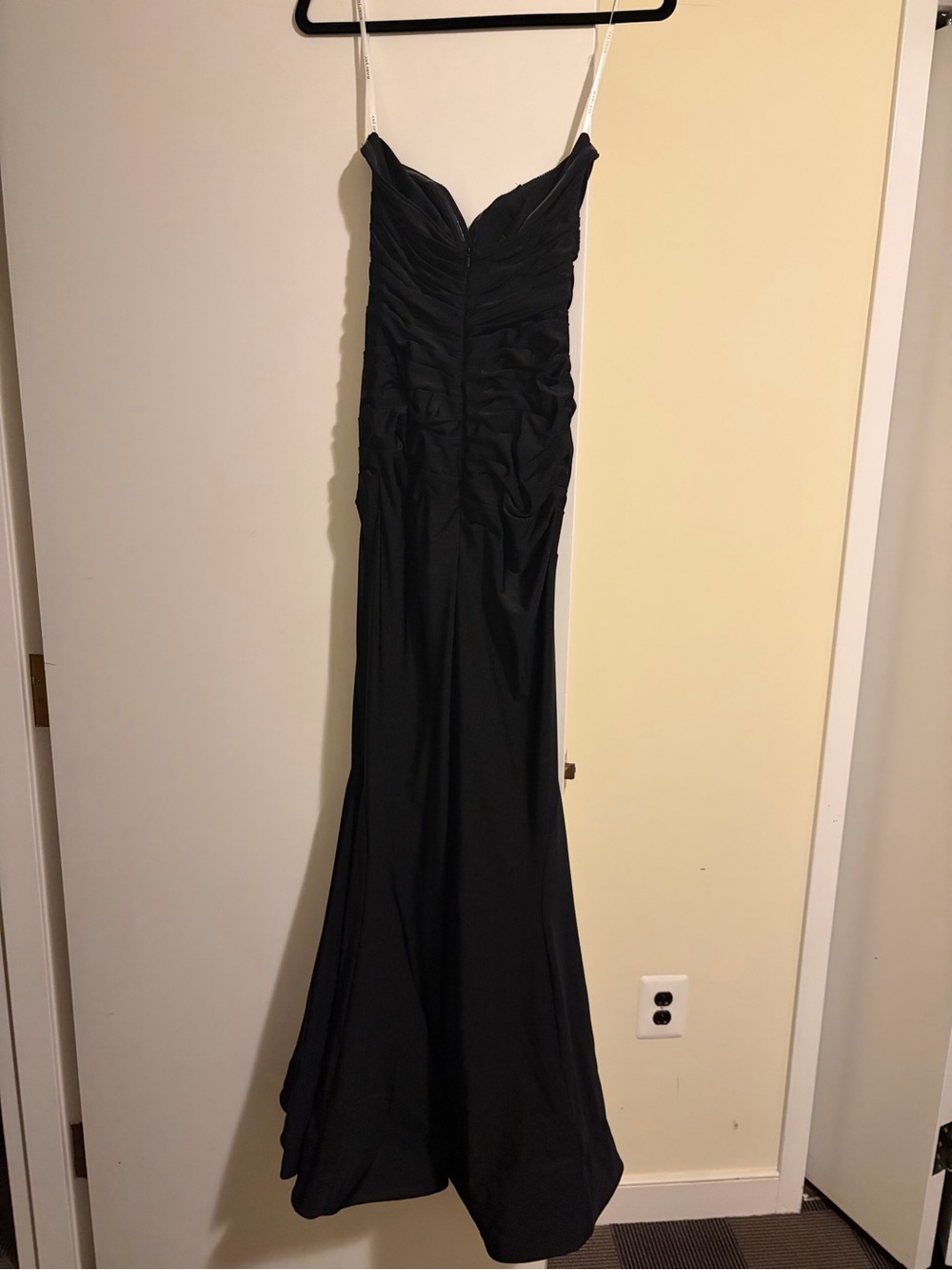 Classic Black Strapless Evening Gown